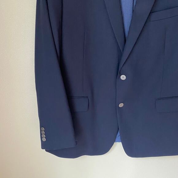 MICHAEL KORS Men's 48L Navy 2 Button Blazer Sports Coat Lined Preppy Career - Picture 9 of 11
